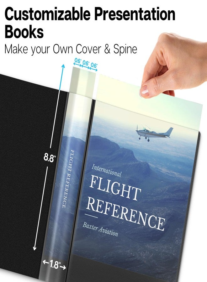 Dunwell Small Presentation Book 5.5x8.5 (2-Pack, Black), 24 Pockets Display 48 Half Size Pages, Plastic Binders with Sleeves, 5.5 x 8.5 Mini Booklets, Acid-Free Poly - Image 5
